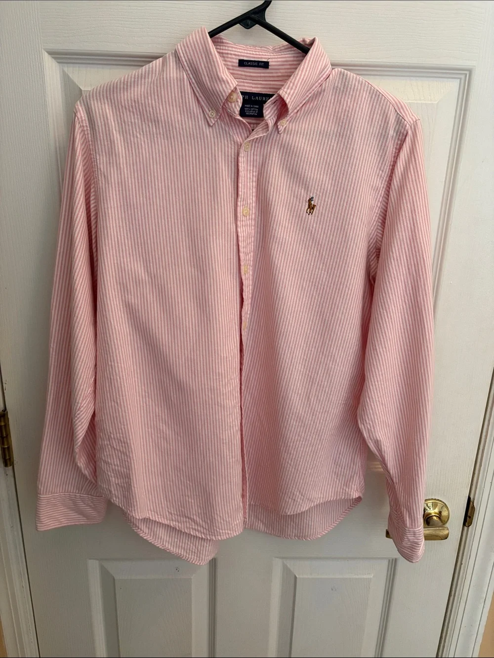 Ralph Lauren Boys Button-Down Shirts Pink, Blue, White Stripe size 12 lot of 3!